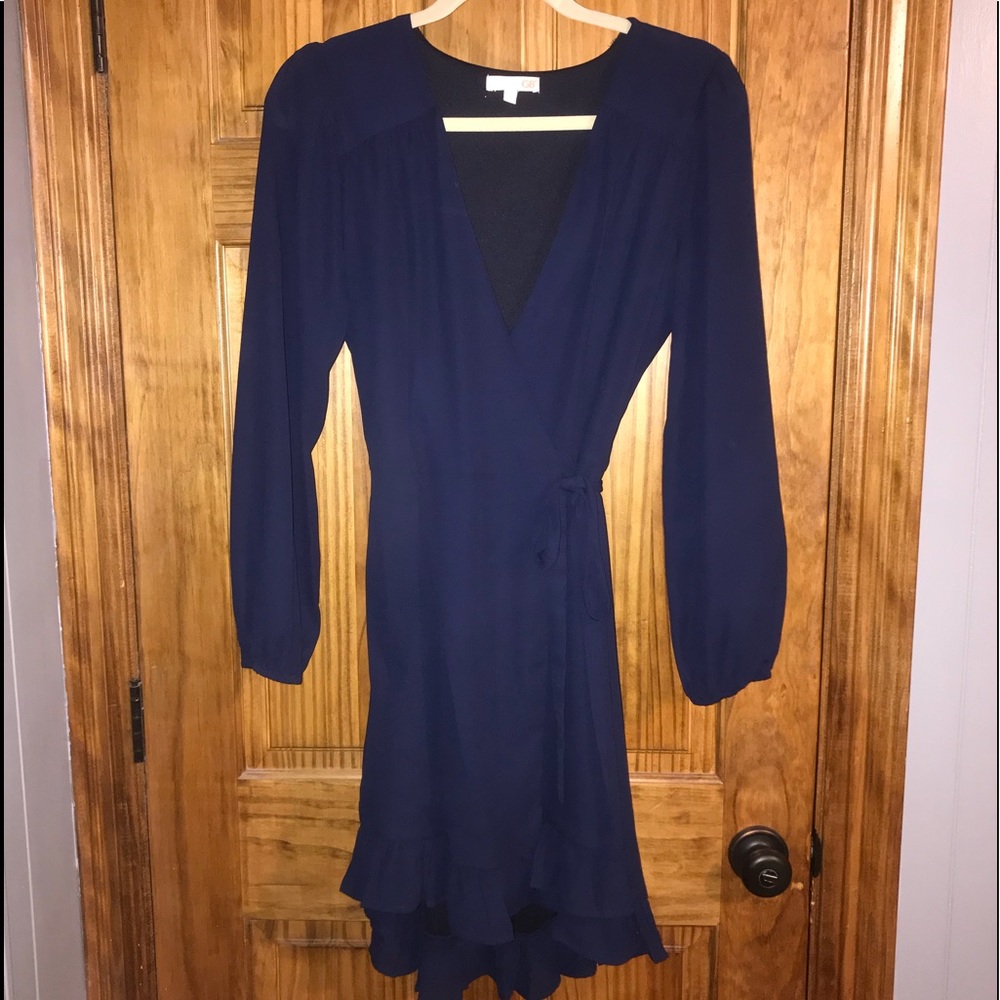 Gianni Bini Navy Blue Wrap Dress